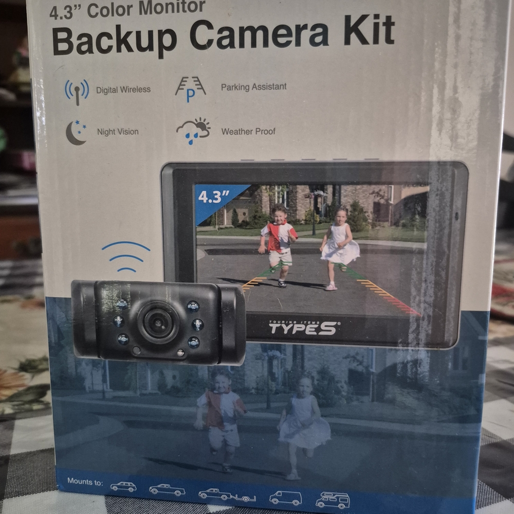 Black Backup Camera Kit with 4.3" Monitor